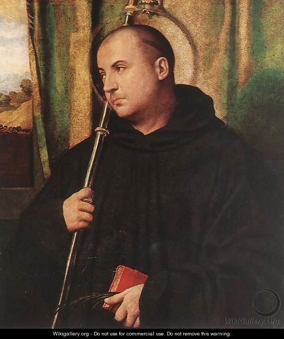 A Saint Monk - Moretto Da Brescia
