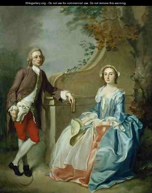 Portrait of a Gentleman and his Wife - Francis Hayman