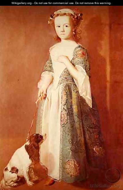 Little Girl with a Dog - Francis Hayman