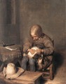 Boy Ridding his Dog of Fleas - Gerard Terborch