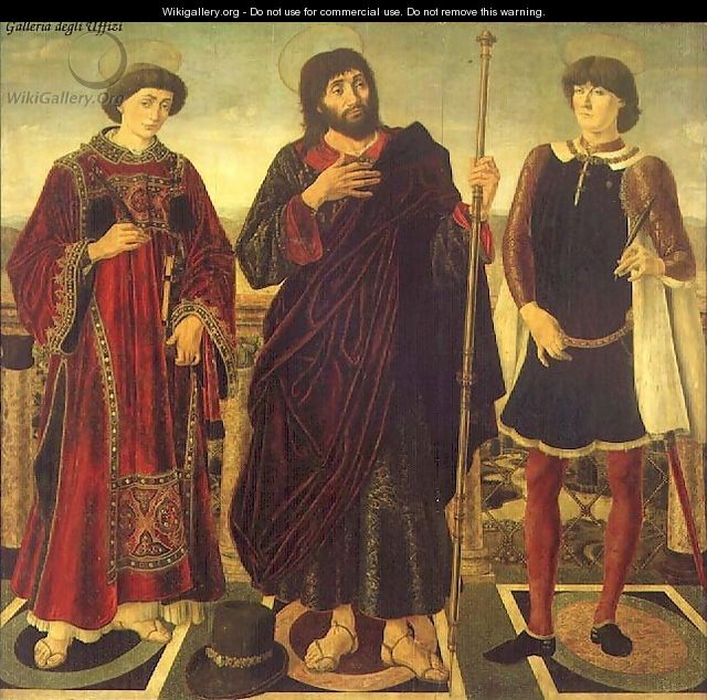 Altarpiece of the SS. Vincent, James and Eustace - Antonio Del Pollaiuolo