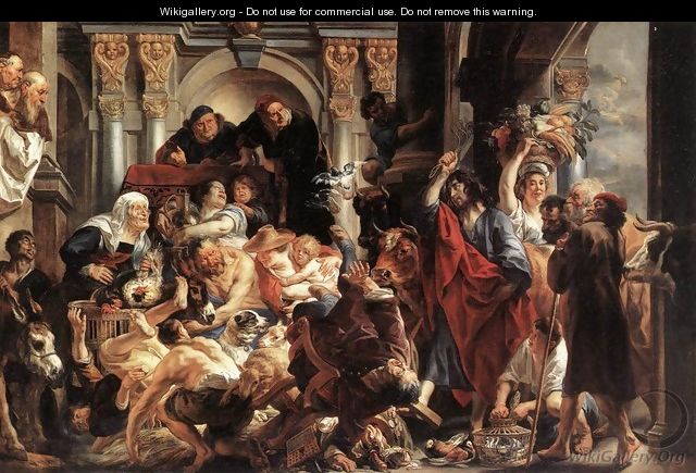 Christ Driving the Merchants from the Temple - Jacob Jordaens