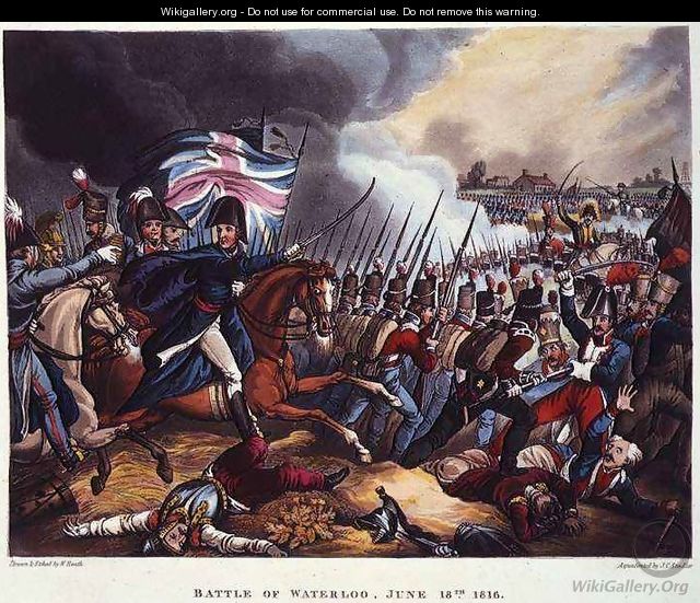 Battle of Waterloo from The Wars of Wellington - William Heath