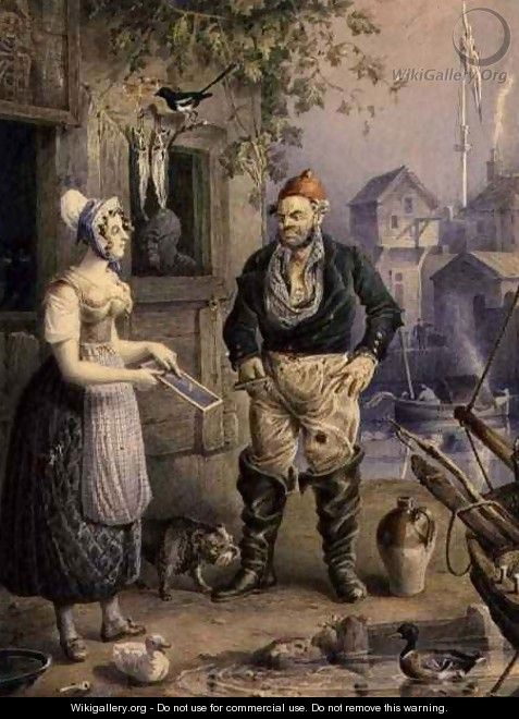 A Fisherman and a Maid - William Heath