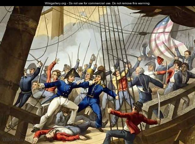 Boarding and Taking the American Ship Chesapeake by the Officers and Crew of HM Ship Shannon - (after) Heath, William