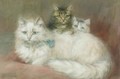 A Persian Cat and her kittens - Maud D. Heaps