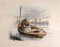 Eel bobing Battersea from a set of six images of Angling - Henry Heath