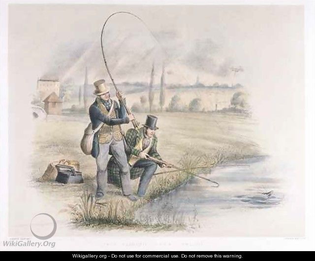 Jack Fishing Lea Bridge from a set of six images of Angling - Henry Heath