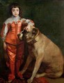 Full length portrait of Charles II as a boy with a mastiff - (after) Dyck, Sir Anthony van