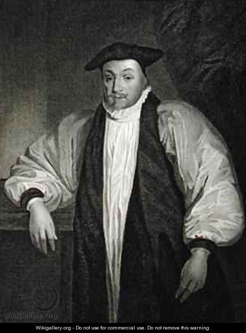 Portrait of William Laud 1573-1645 from Lodges British Portraits - (after) Dyck, Sir Anthony van