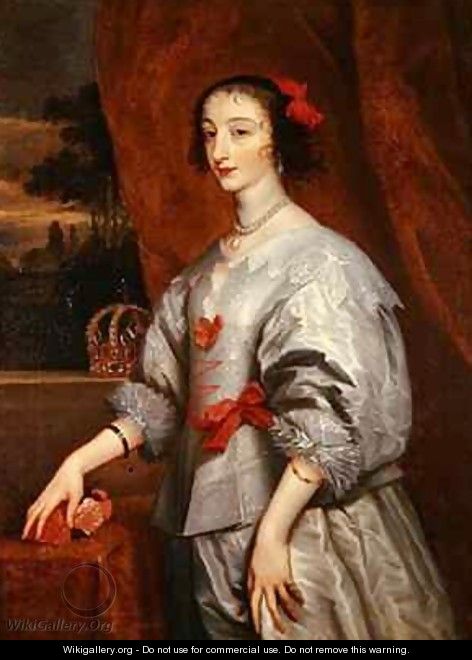 Queen Henrietta Maria 3 - (after) Dyck, Sir Anthony van