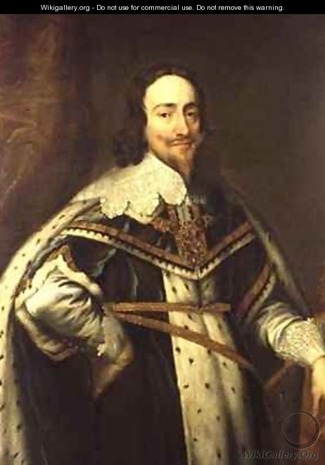 King Charles I 1600-49 in Garter Robes - (after) Dyck, Sir Anthony van