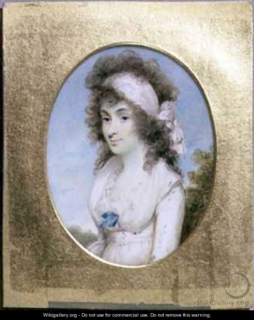 Portrait Miniature of Lydia or Elizabeth Hunt - Henry Edridge