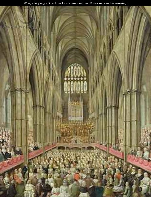 An Interior View of Westminster Abbey on the Commemoration of Handels Centenary Taken from the Managers Box - Edward Edwards