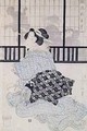 A Courtisan with a Shamisen - Kikukawa Eizan