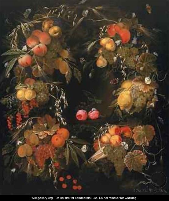 Still life of autumnal fruits - Ottmar The Elder Elliger