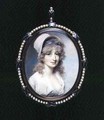 Portrait miniature of Mrs Lindsay - George Engleheart