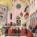 St Vincent Ferrer Preaching in front of the Church of Sant Eufemia in Verona - Bartolomeo degli Erri