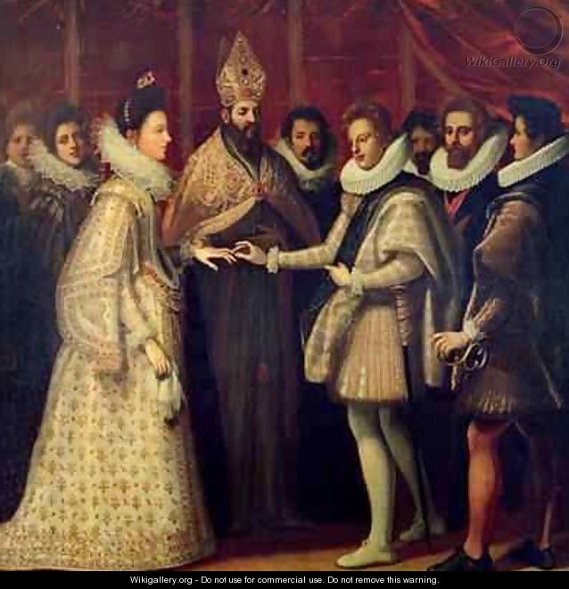 The Marriage of Catherine de Medici and Henri II - (Jacopo Chimenti) Empoli