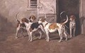 Four Hounds by a Stable Door - John Emms