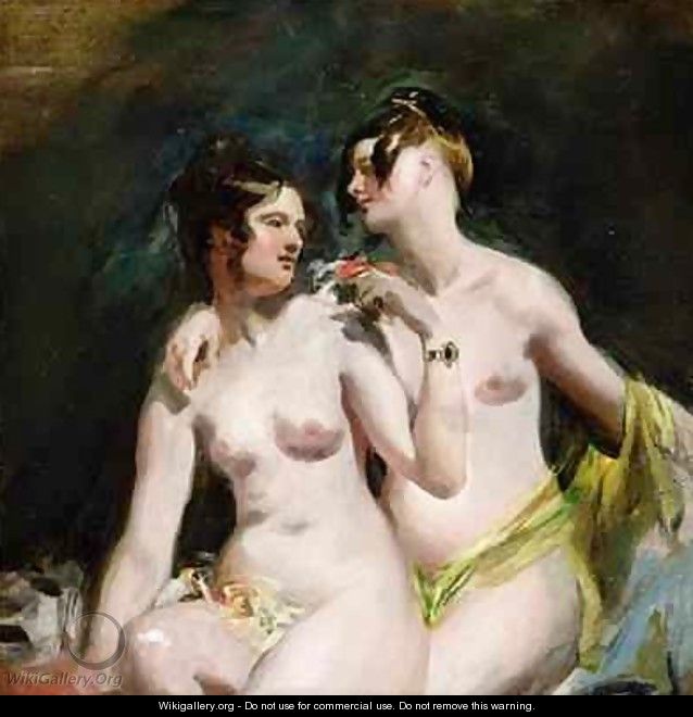Two Female Nudes - William Etty Two Female Nudes - William Etty