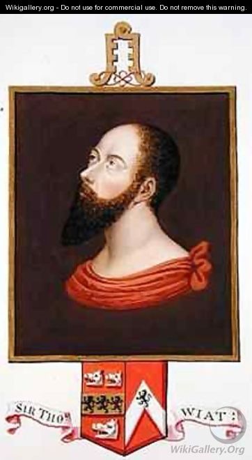 Portrait of Sir Thomas Wyatt the Elder from Memoirs of the Court of Queen Elizabeth - Sarah Countess of Essex