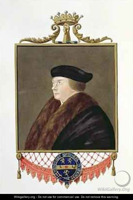 Portrait of Thomas Cromwell Ist Earl of Essex from Memoirs of the Court of Queen Elizabeth - Sarah Countess of Essex