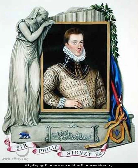 Portrait of Sir Philip Sidney from Memoirs of the Court of Queen Elizabeth - Sarah Countess of Essex