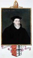 Portrait of Nicholas Heath Archbishop of York from Memoirs of the Court of Queen Elizabeth - Sarah Countess of Essex