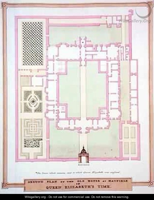 Ground Plan of the Old House at Hatfield in Queen Elizabeth