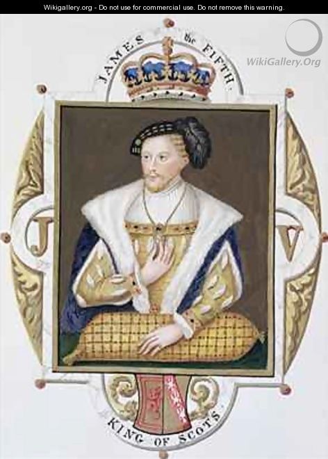 Portrait of James V King of Scotland from Memoirs of the Court of Queen Elizabeth - Sarah Countess of Essex