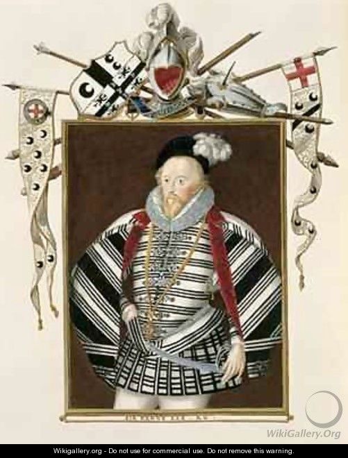 Portrait of Sir Henry Lee from Memoirs of the Court of Queen Elizabeth - Sarah Countess of Essex
