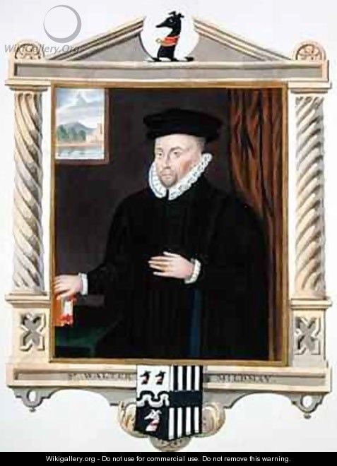Portrait of Sir Walter Mildmay from Memoirs of the Court of Queen Elizabeth - Sarah Countess of Essex