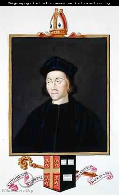 Portrait of Cuthbert Tunstall Bishop of Durham from Memoirs of the Court of Queen Elizabeth - Sarah Countess of Essex