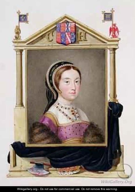 Portrait of Catherine Howard 5th Queen of Henry VIII from Memoirs of the Court of Queen Elizabeth - Sarah Countess of Essex