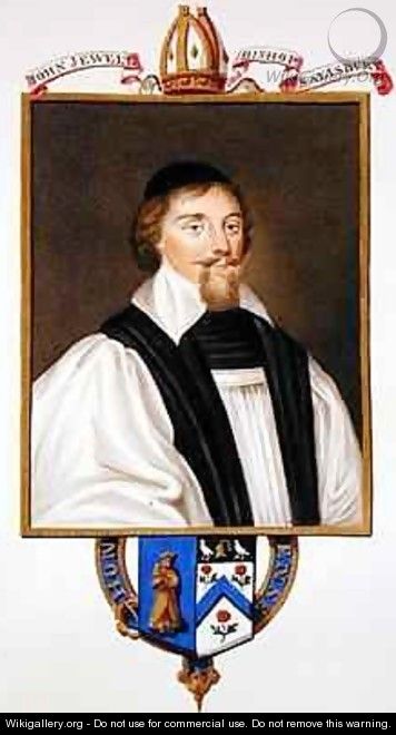 Portrait of John Jewel Bishop of Salisbury from Memoirs of the Court of Queen Elizabeth - Sarah Countess of Essex