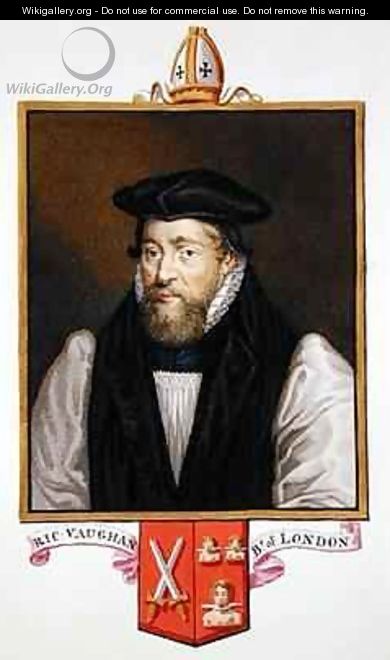 Portrait of Richard Vaughan Bishop of London from Memoirs of the Court of Queen Elizabeth - Sarah Countess of Essex