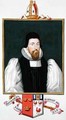 Portrait of Richard Cox Bishop of Ely from Memoirs of the Court of Queen Elizabeth - Sarah Countess of Essex