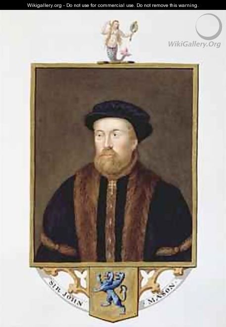 Portrait of Sir John Mason 1503-66 from Memoirs of the Court of Queen Elizabeth - Sarah Countess of Essex