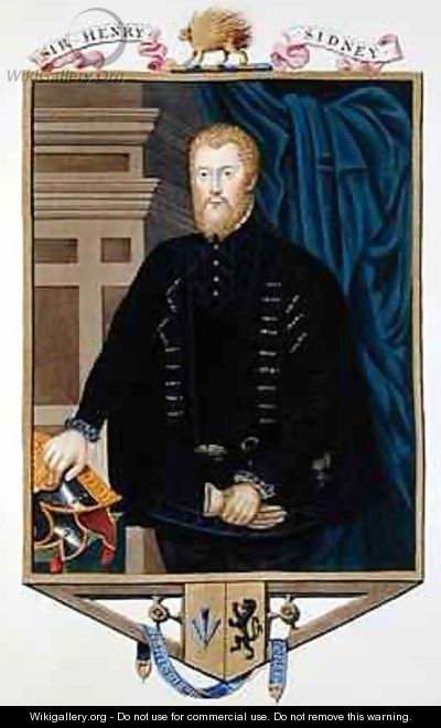 Portrait of Sir Henry Sidney from Memoirs of the Court of Queen Elizabeth - Sarah Countess of Essex