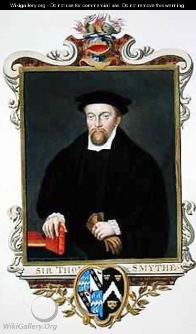 Portrait of Sir Thomas Smythe from Memoirs of the Court of Queen Elizabeth - Sarah Countess of Essex