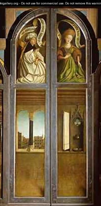 The Ghent Altarpiece Exterior of the left and right shutters - Hubert & Jan van Eyck