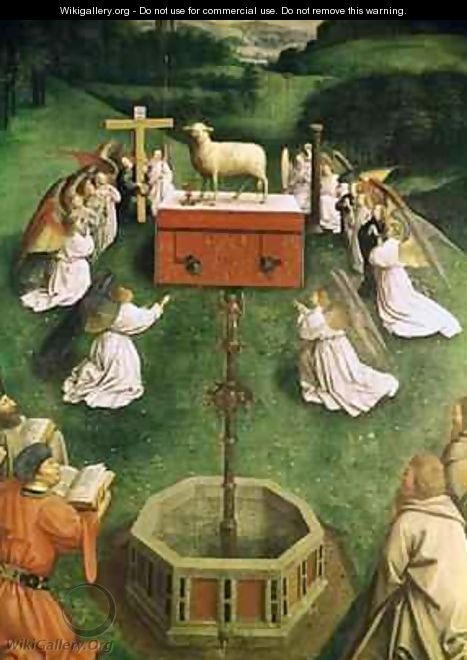 Copy of The Adoration of the Mystic Lamb from the Ghent Altarpiece 4 - (after) Eyck, Hubert & Jan van