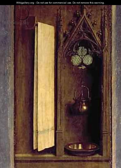 The Ghent Altarpiece detail from the exterior of the right shutter - Hubert & Jan van Eyck