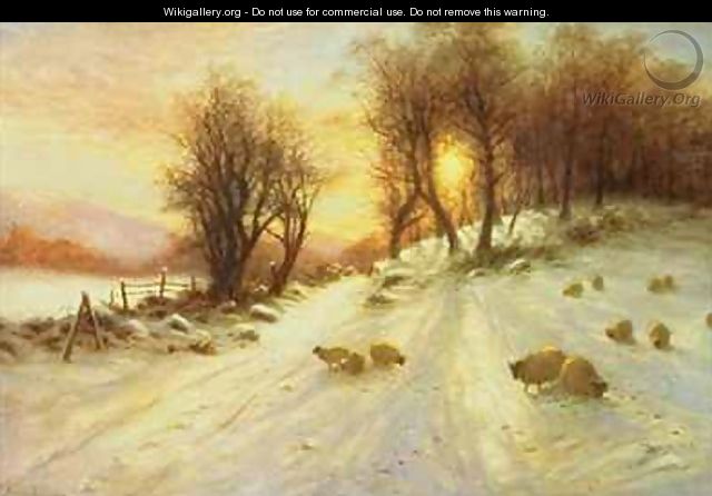Sheep in Winter Snow - Joseph Farquharson