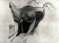 Copy of a rock painting at the Altamira Caves depicting a stag belling - Fauconnet