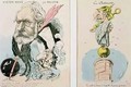Caricatures of Victor Hugo 1802-85 and Napoleon III 1809-73 - (Faustin Betbeder) Faustin