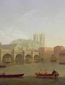 Westminster Abbey and Westminster Bridge Seen from the South - Joseph Farington