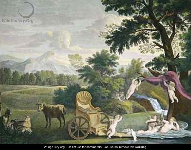 Venus Bathing and Cupids - (after) Farington, Joseph