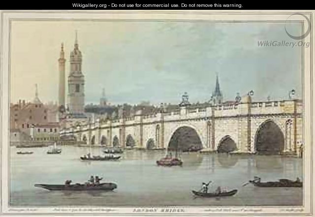 View of Old London Bridge - (after) Farington, Joseph